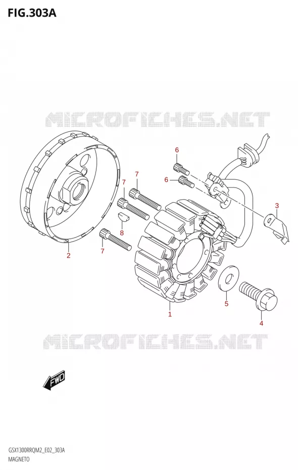 ALLUMAGE ROTOR - STATOR Suzuki MOTO 1300 HAYABUSA 2022  GSX1300RRQ / RRQZ M2 (E02)