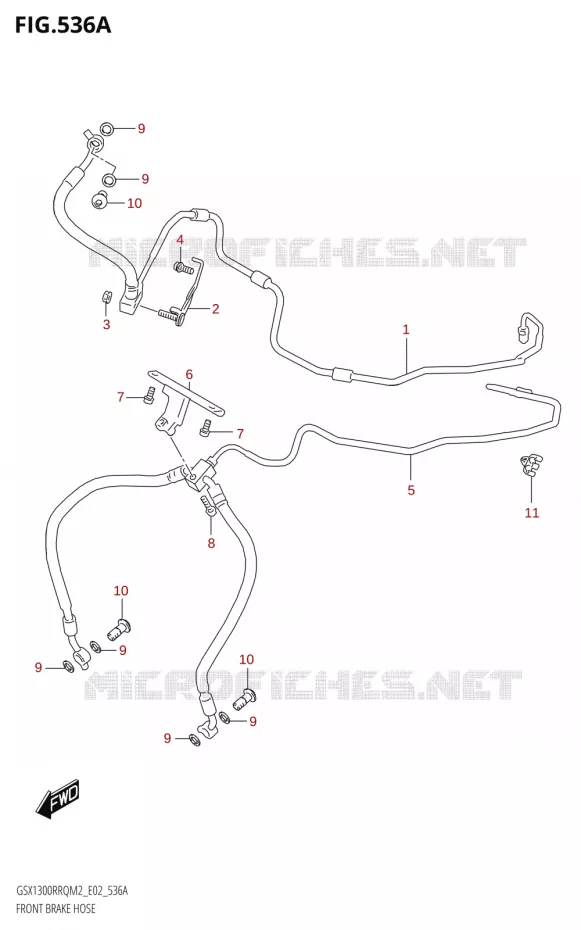 DURITE DE FREIN AVANT Suzuki MOTO 1300 HAYABUSA 2022  GSX1300RRQZ  M2 (E19)