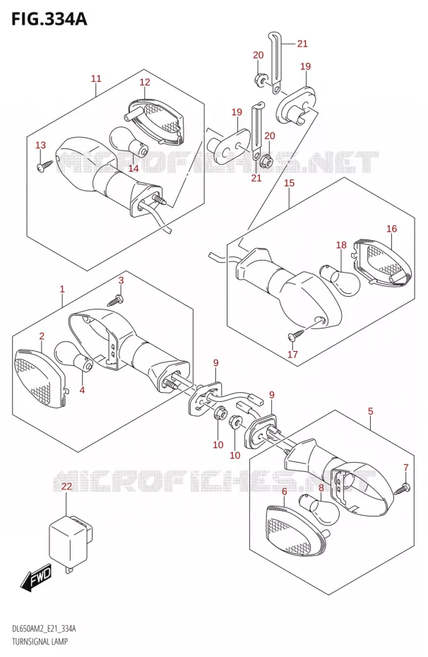CLIGNOTANTS Suzuki MOTO 650 V-STROM 2022  DL650A M2 (E21)