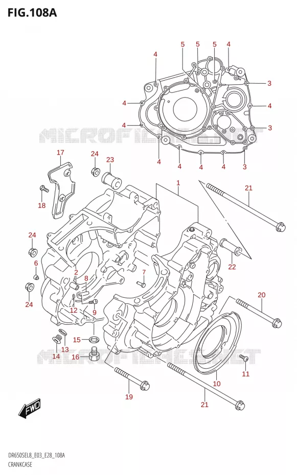 CARTERS MOTEUR Suzuki MOTO 650 DR 2018  DR650SE L8 (E03)