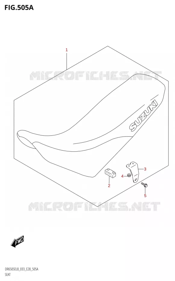 SELLE Suzuki MOTO 650 DR 2018  DR650SE L8 (E03)