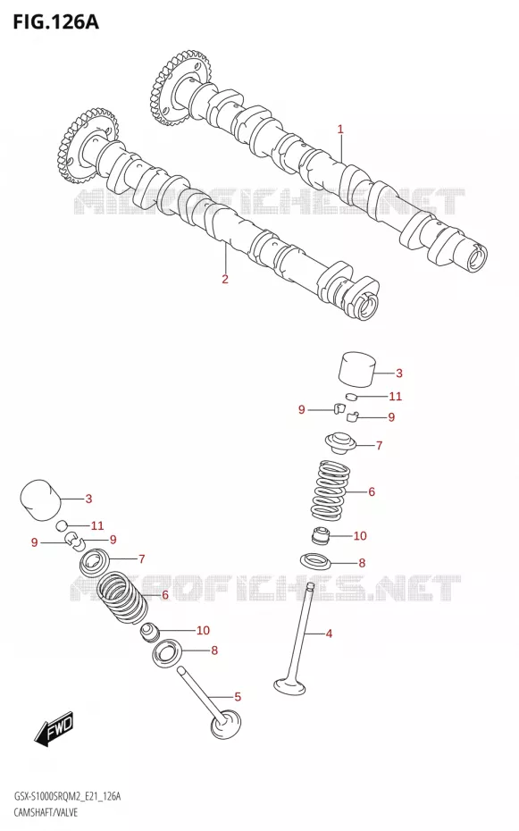 ARBRE A CAMES - SOUPAPES Suzuki MOTO 1000 KATANA 2022  GSX-S1000SRQ M2 (E21)