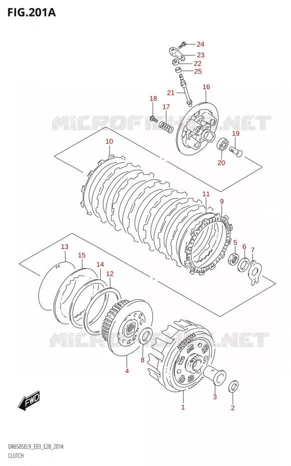EMBRAYAGE Suzuki MOTO 650 DR 2019  DR650SE L9 (E03)