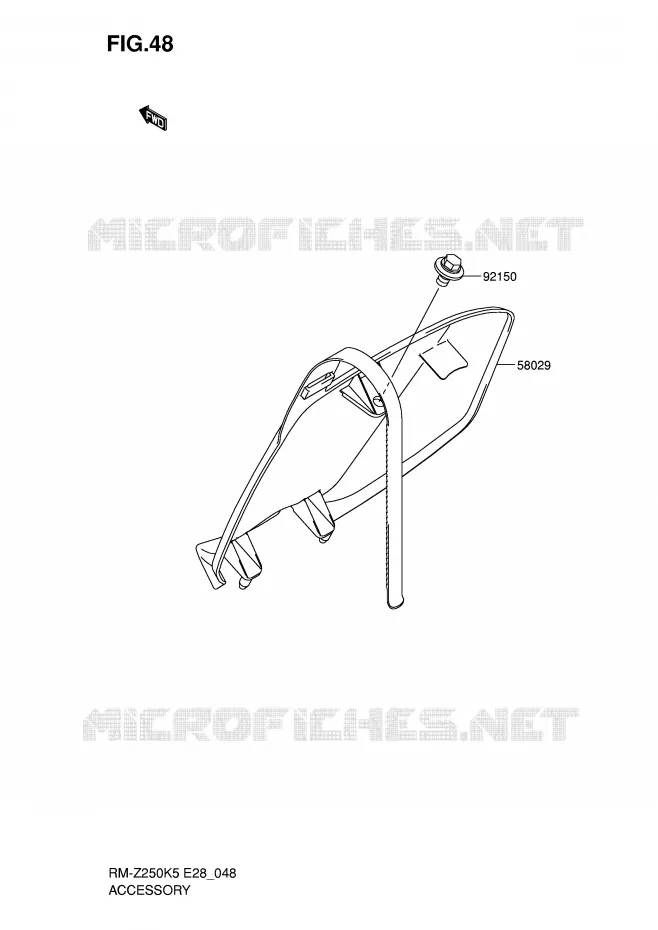 ACCESSOIRE Suzuki MOTO 250 RM-Z 2005  RM-Z250K5(E28)