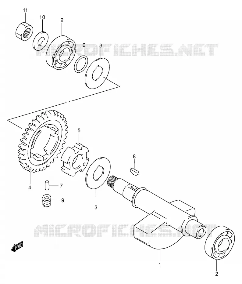 BALANCIER Suzuki MOTO 250 DR-Z 2002  DR-Z250K2(E3/E28)