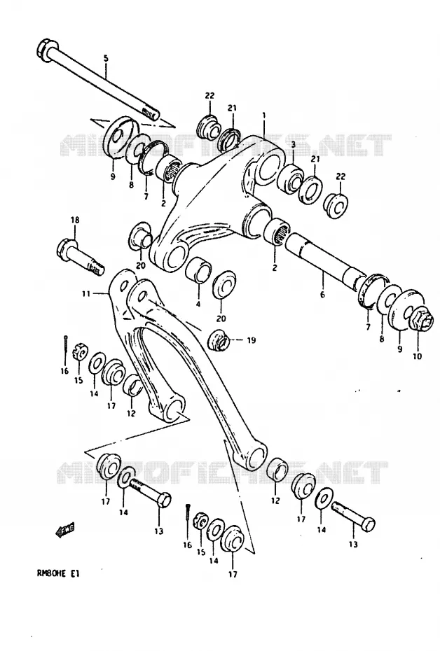 BIELLETTE D'AMORTISSEUR Suzuki MOTO 80 RM 1983  RM80HD(D/E)