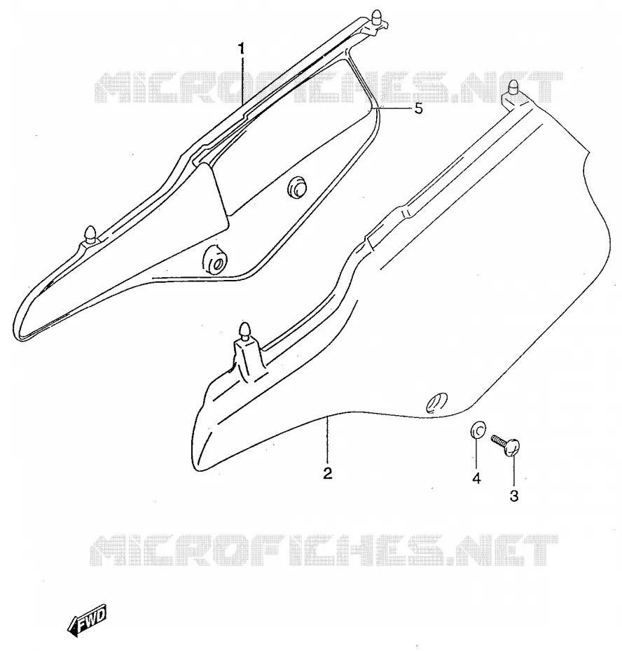 CARENAGES ARRIERE Suzuki MOTO 50 RMX 2001  RMX50K1