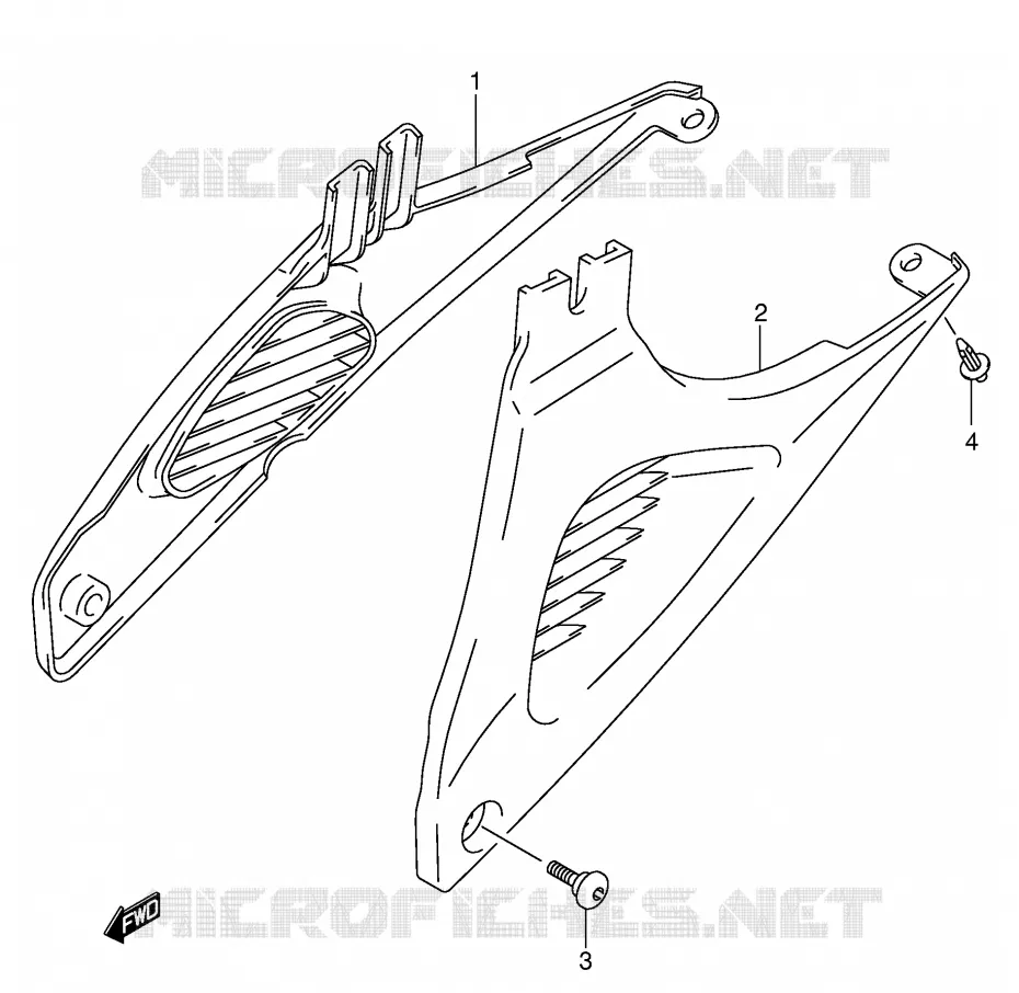 CARENAGES ARRIERE Suzuki MOTO 650 SV 2002  SV650UK2(E2)