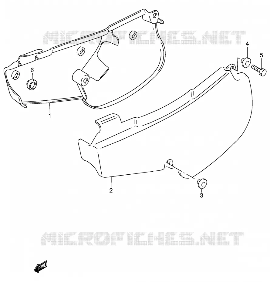 CARENAGES ARRIERE Suzuki MOTO 80 RM 2001  RM80K1(P3/P28)