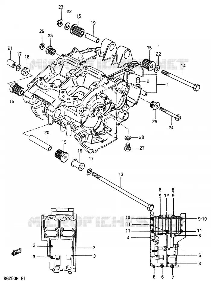 CARTER Suzuki MOTO 250 RG 1986  RG250FG(G/H)