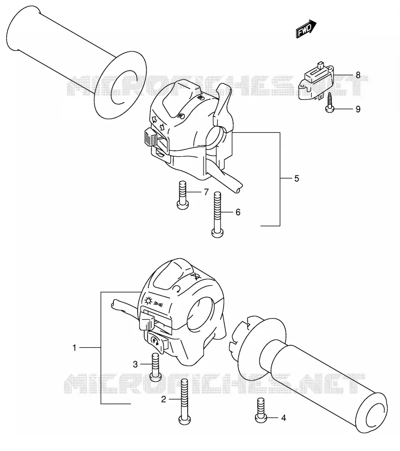 COMMODOS (SV650SX/SUX/SY/SUY/SK1/SUK1/SK2/SUK2) Suzuki MOTO 650 SV 2000  SV650Y(E2)