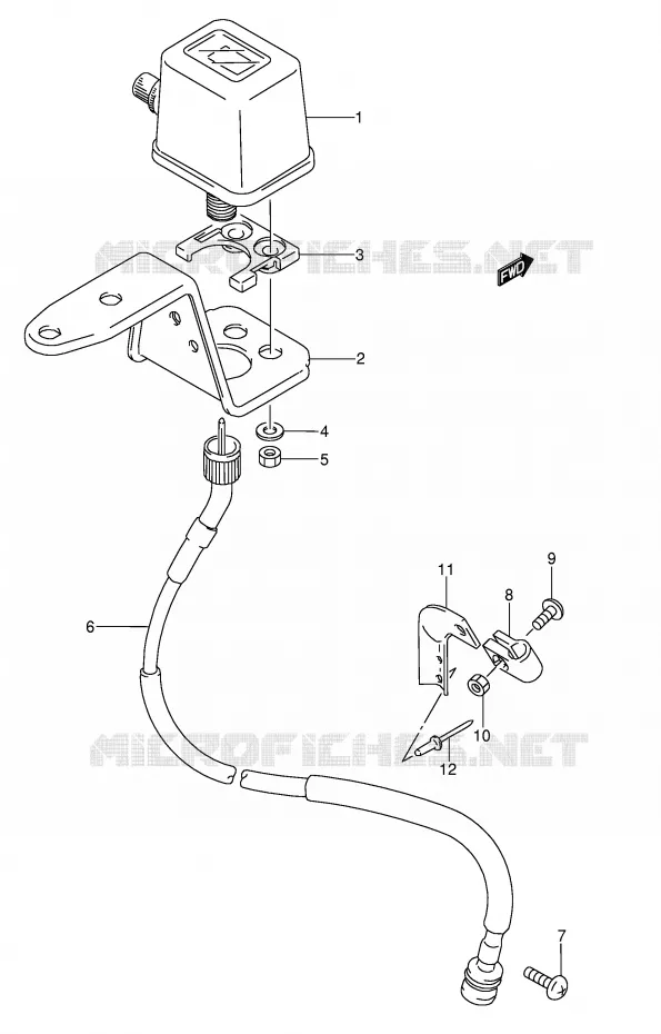 COMPTEUR(MODELE K/L) Suzuki MOTO 250 RMX 1995  RMX250S(E1)