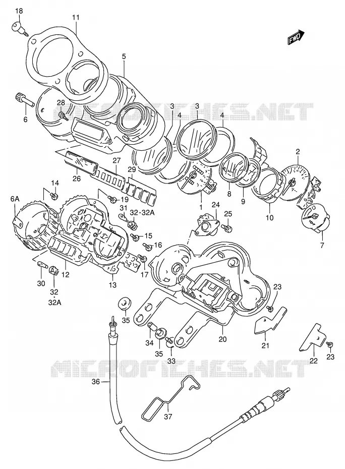 COMPTEUR Suzuki MOTO 125 RG 1993  RG125FUP(E18)