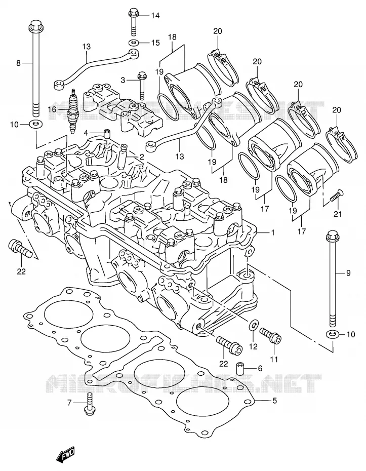 CULASSE (MODELE R/S) Suzuki MOTO 900 RF 1994  RF900RR(E2)