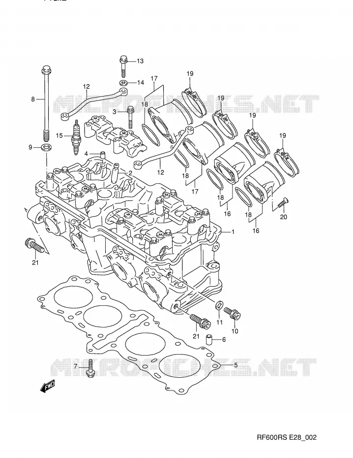 CULASSE Suzuki MOTO 600 RF 1995  RF600RS(E28)