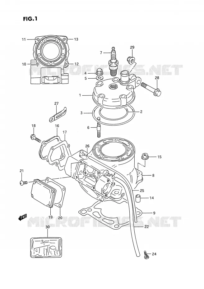 CYLINDRE Suzuki MOTO 125 RM 1994  RM125R(E2)