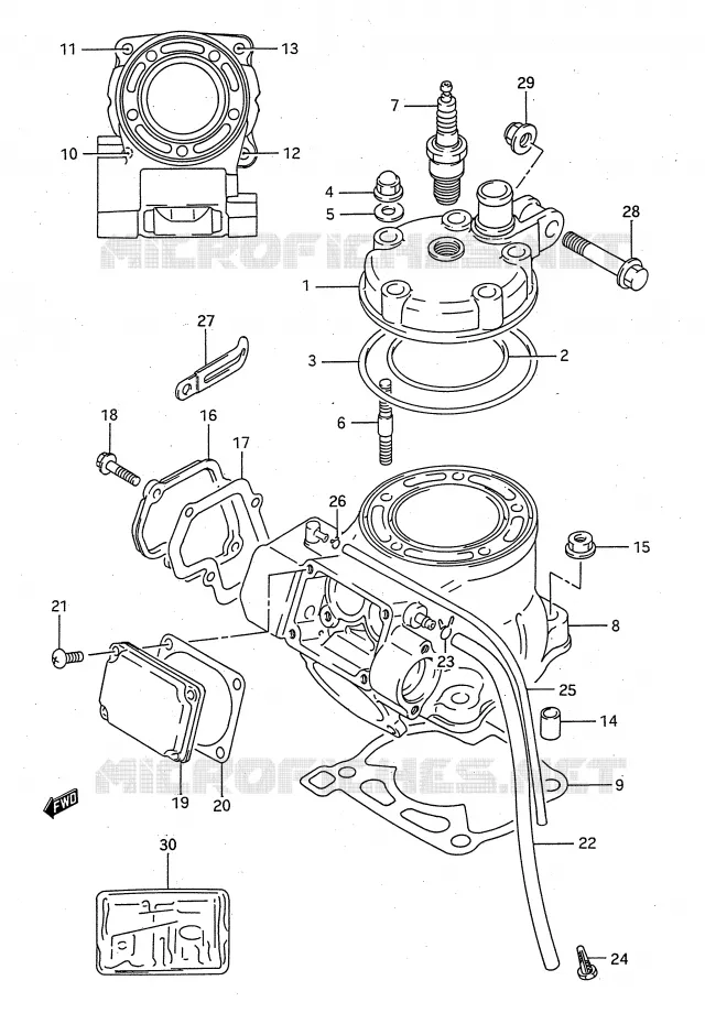 CYLINDRE Suzuki MOTO 125 RM 1994  RM125R(E28)