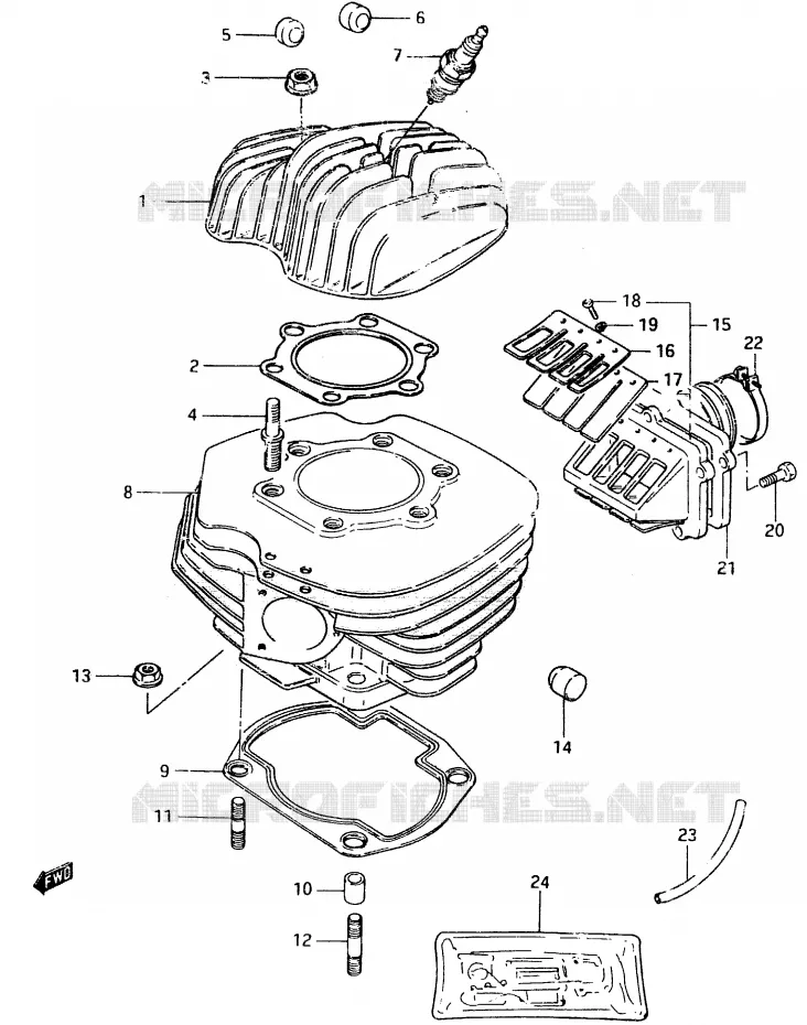 CYLINDRE Suzuki MOTO 500 RM 1983  RM500D(D/E)