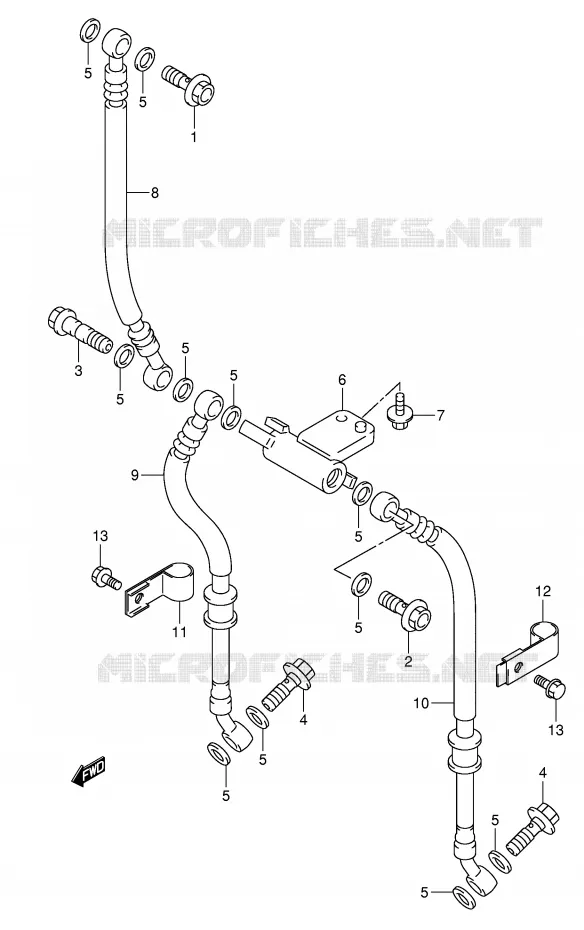 DURITE DE FREIN AVANT Suzuki MOTO 650 SV 2002  SV650K2(E2)