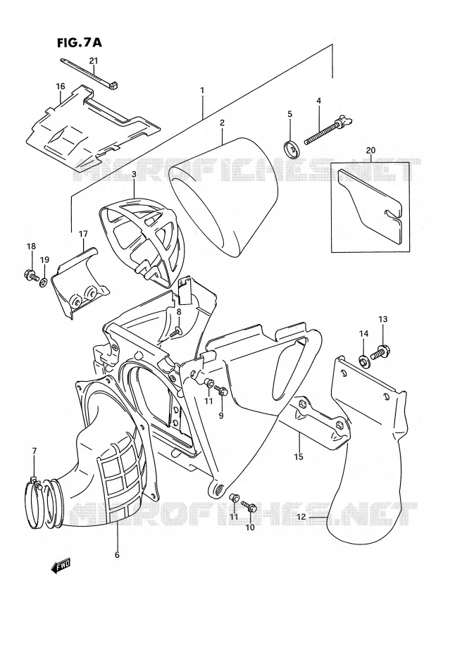 FILTRE A AIR (MODELE P/R/S) Suzuki MOTO 125 RM 1994  RM125R(E3)