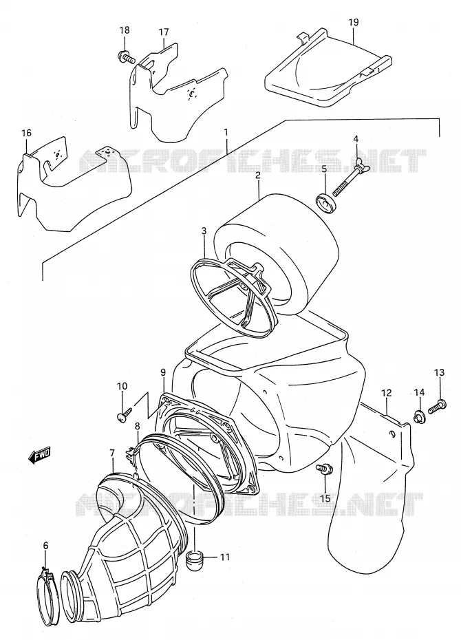 FILTRE A AIR Suzuki MOTO 125 RM 1990  RM125L(E28)