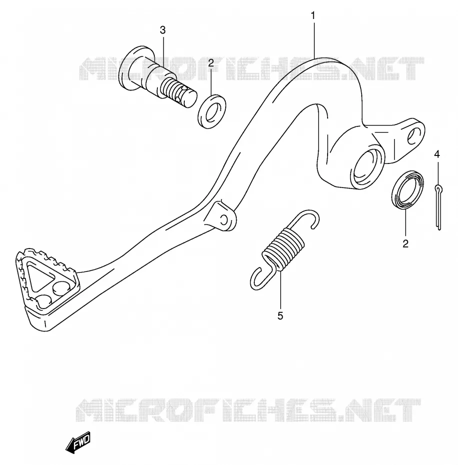 FREIN ARRIERE (MODELE K1/K2) Suzuki MOTO 125 RM 2001  RM125K1(E3/E28)