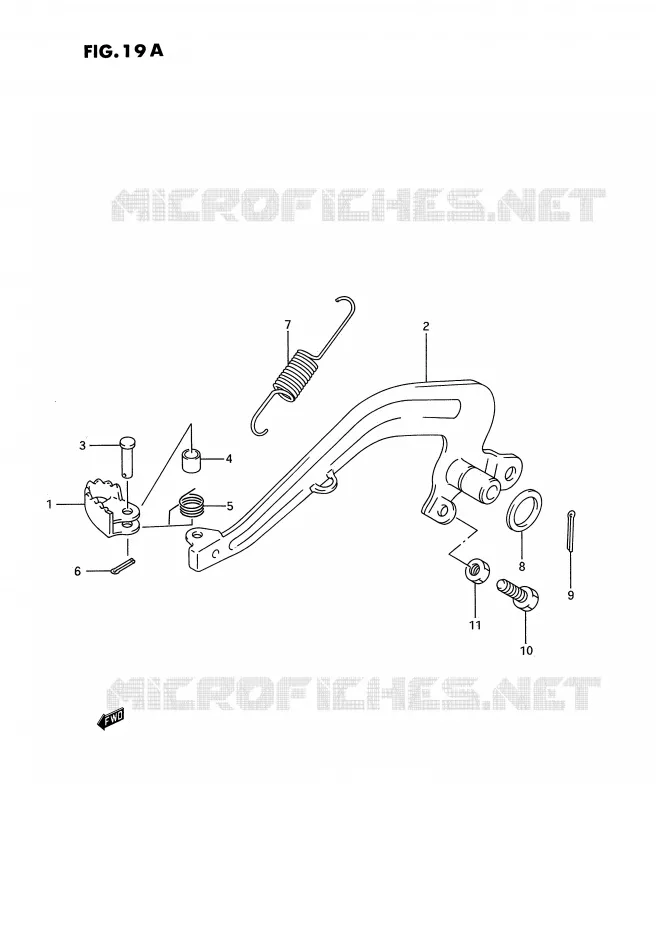 FREIN ARRIERE (MODELE L/M/N/P/R/S) Suzuki MOTO 80 RM 1991  RM80M(E3)