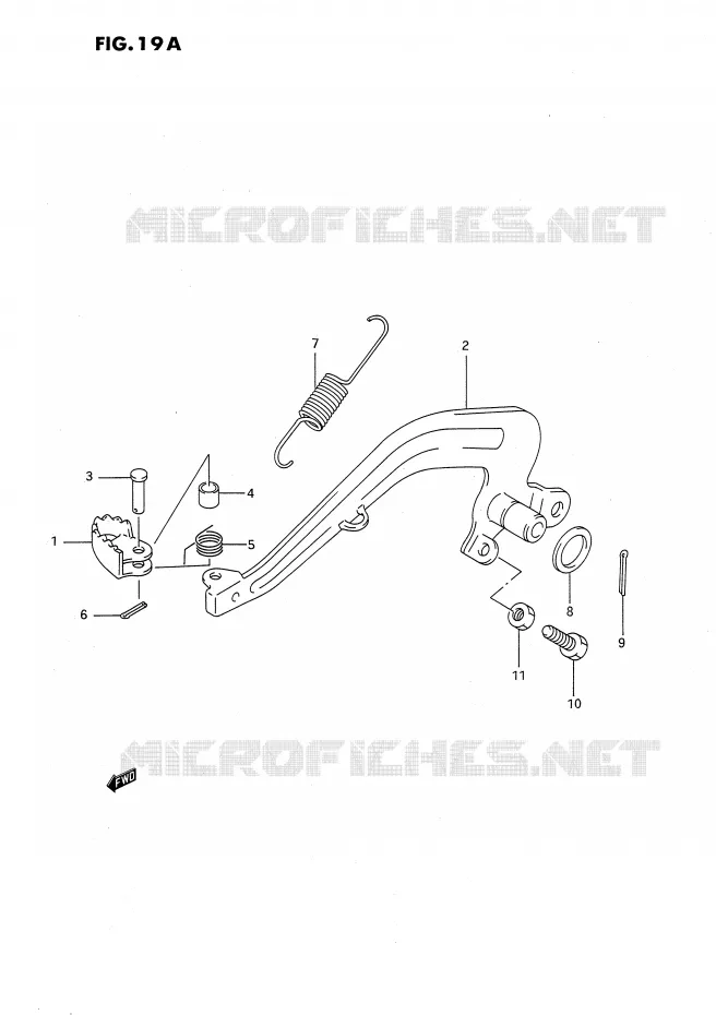 FREIN ARRIERE (MODELE L/M/N/P/R/S) Suzuki MOTO 80 RM 1992  RM80XN(E2)