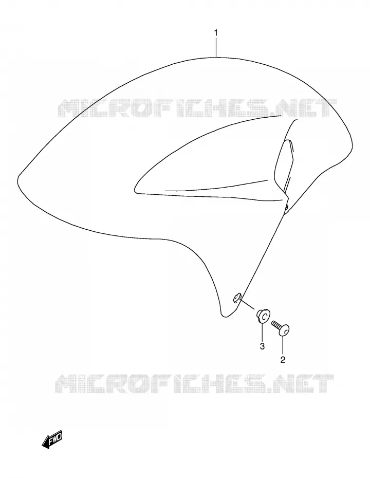 GARDE BOUE AVANT Suzuki MOTO 1000 TL-S 1999  TL1000SX(E2)