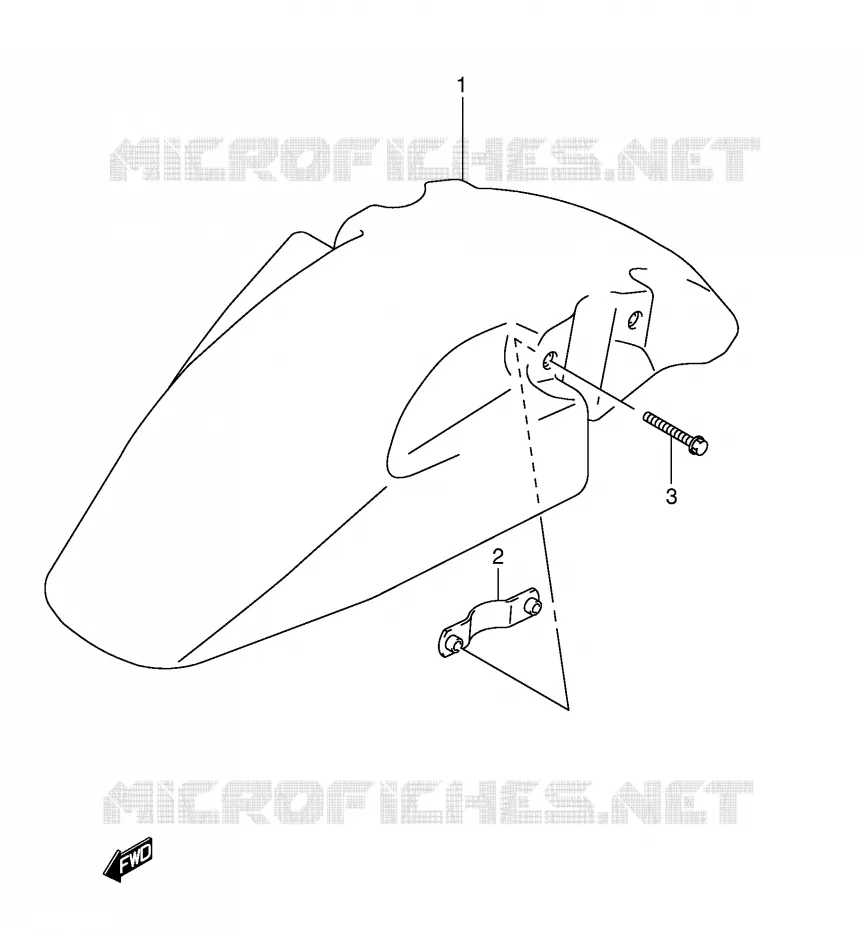 GARDE BOUE AVANT Suzuki MOTO 650 SV-S 1999  SV650SX(E2)