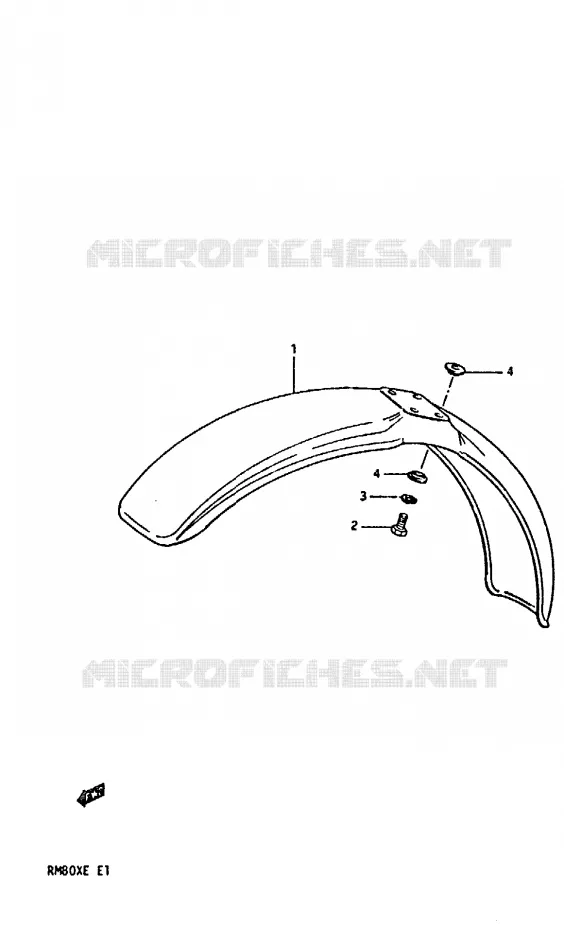 GARDE BOUE AVANT Suzuki MOTO 80 RM 1983  RM80XD(D/E)