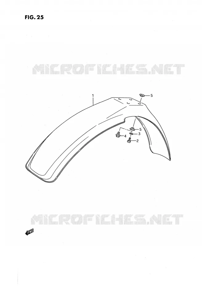 GARDE BOUE AVANT Suzuki MOTO 80 RM 1991  RM80XM(E2)