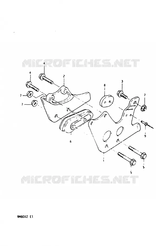 GUIDE CHAINE Suzuki MOTO 80 RM 1982  RM80XZ
