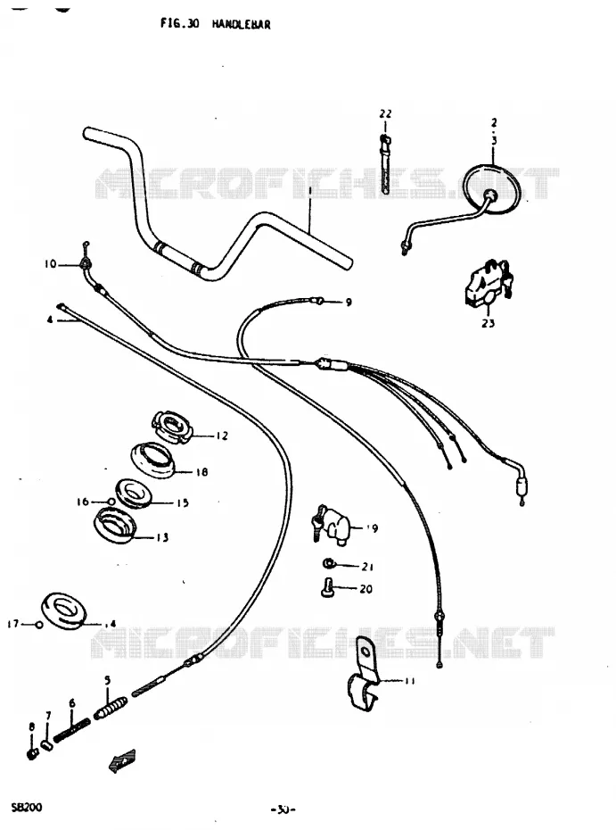 GUIDON Suzuki MOTO 200 Autres-modeles 1979  SB200N