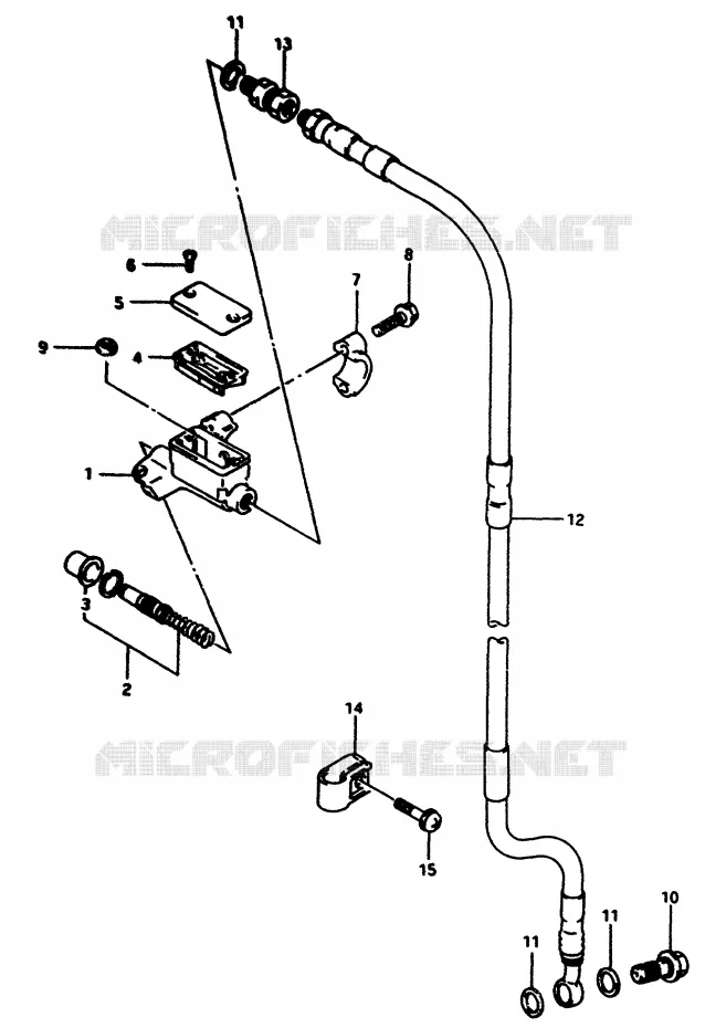 MAITRE CYLINDRE AVANT Suzuki MOTO 80 RM 1997  RM80V(T/V)