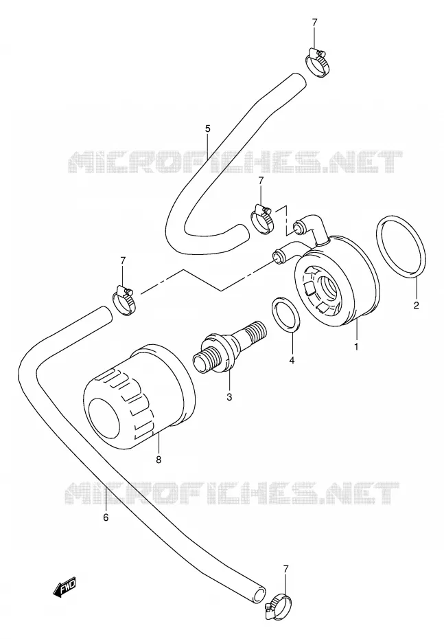 RADIATEUR D'HUILE Suzuki MOTO 1000 TL-R 2002  TL1000RK2(E2)