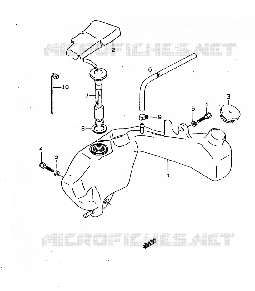 RESERVOIR D'HUILE Suzuki MOTO 50 RMX 1996  RMX50T(T/V)