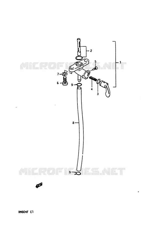 ROBINET D'ESSENCE Suzuki MOTO 80 RM 1985  RM80HF