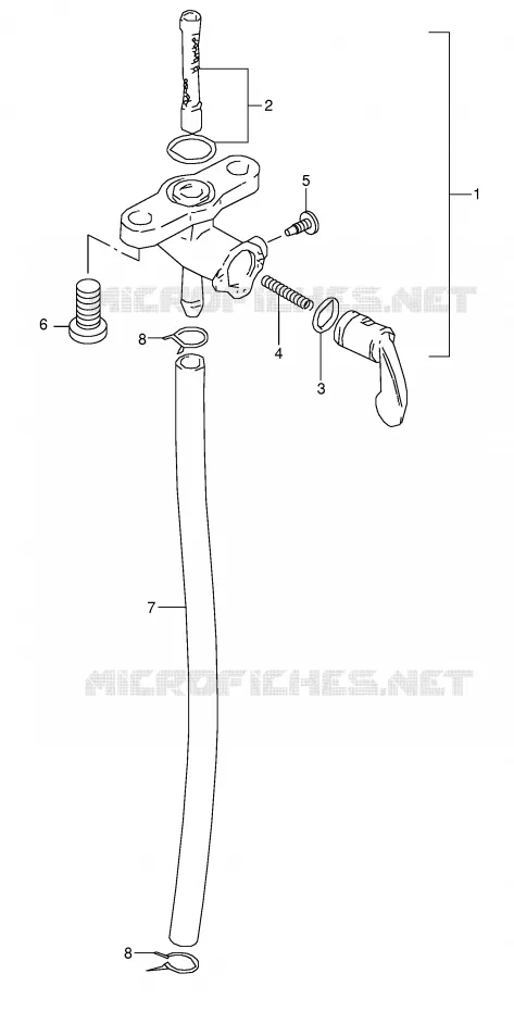 ROBINET D'ESSENCE Suzuki MOTO 80 RM 1999  RM80X(E3/E28)