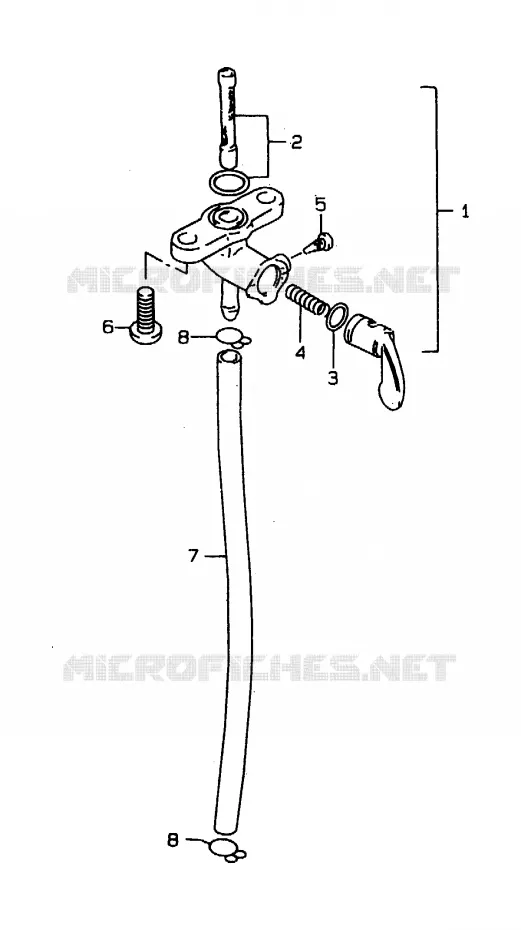 ROBINET D'ESSENCE Suzuki MOTO 80 RM 1999  RM80XX(T/V/W)
