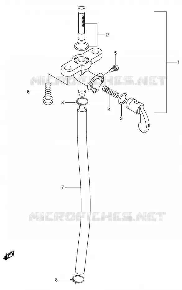 ROBINET D'ESSENCE Suzuki MOTO 85 RM 2005  RM85K5(P3/P28)