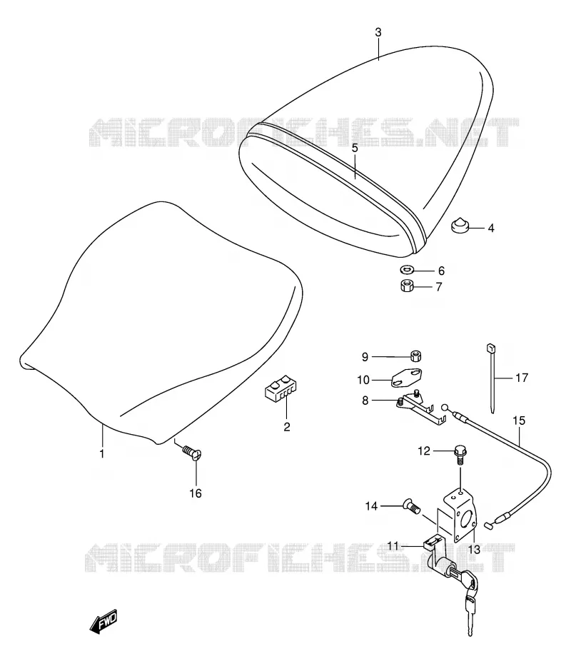 SELLE Suzuki MOTO 1000 TL-R 1998  TL1000RW(E2)