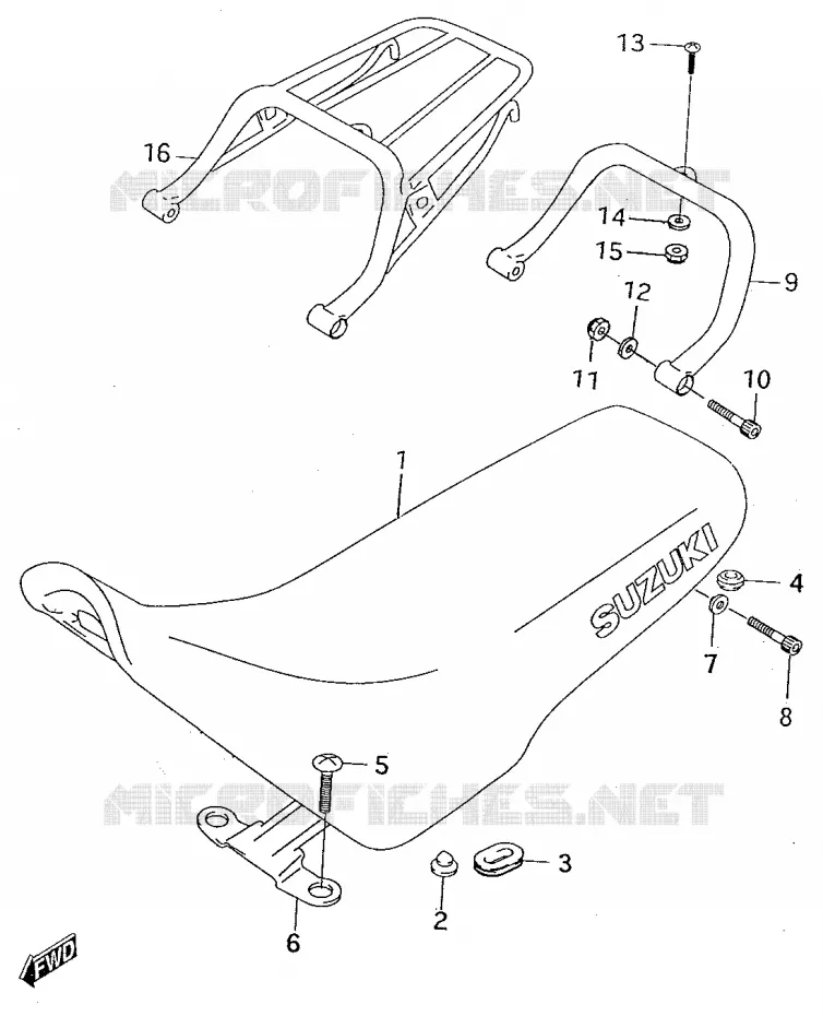 SELLE Suzuki MOTO 50 Autres-modeles 2000  SMX50Y