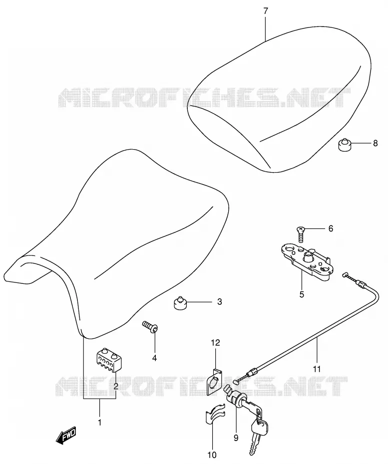 SELLE Suzuki MOTO 650 SV-S 2000  SV650SUY(E2)