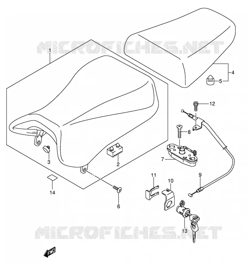 SELLE (VOIR NOTE) Suzuki MOTO 1000 SV 2003  SV1000U1K3(E2)
