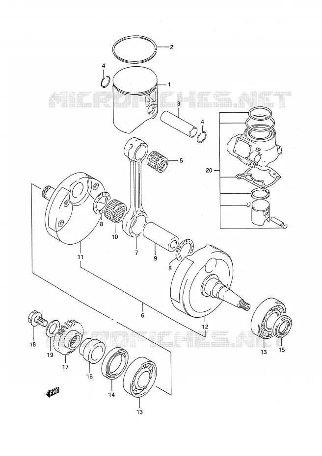 VILEBREQUIN (MODELE P) Suzuki MOTO 250 RM 1993  RM250P(E28)