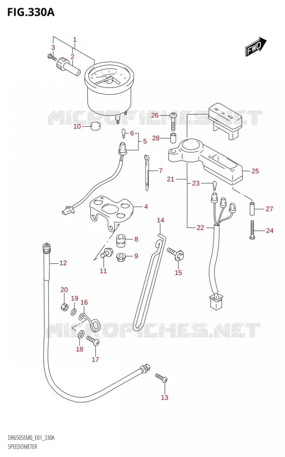 COMPTEUR Suzuki MOTO 650 DR 2020  DR650SE M0 (E01)