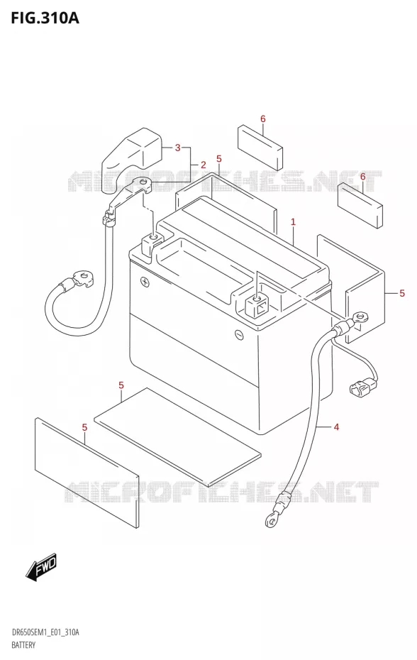 BATTERIE Suzuki MOTO 650 DR 2021  DR650SE M1 (E01)