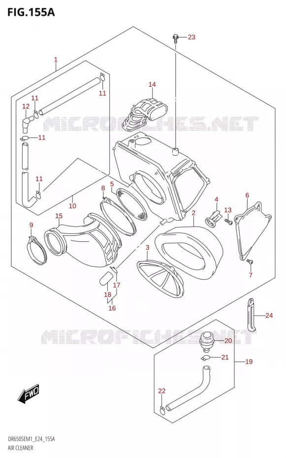 FILTRE A AIR Suzuki MOTO 650 DR 2021  DR650SE M1 (E24)