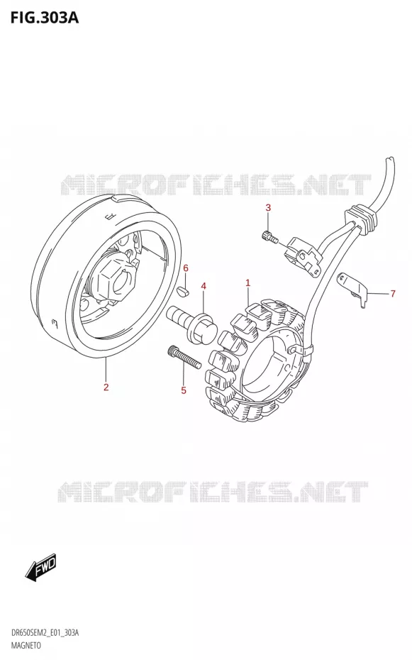 ALLUMAGE ROTOR - STATOR Suzuki MOTO 650 DR 2022  DR650SE M2 (E01)